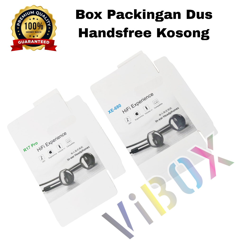 

(10pc / Box Kosong Aja) Kardus Packingan R17 Pro / XE-680 Kotak Handsfree Earphone Dus Packingan Headset Serba Guna [ROXY]