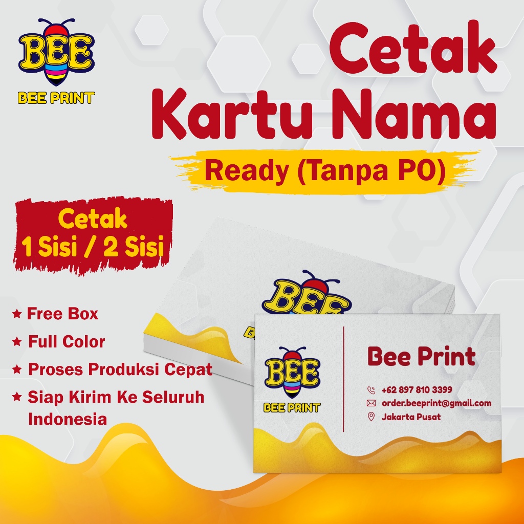 

CETAK KARTU NAMA FREE BOX / PRINT CUSTOM NAME CARD / BUSSINESS CARD / 1 SISI DAN 2 SISI