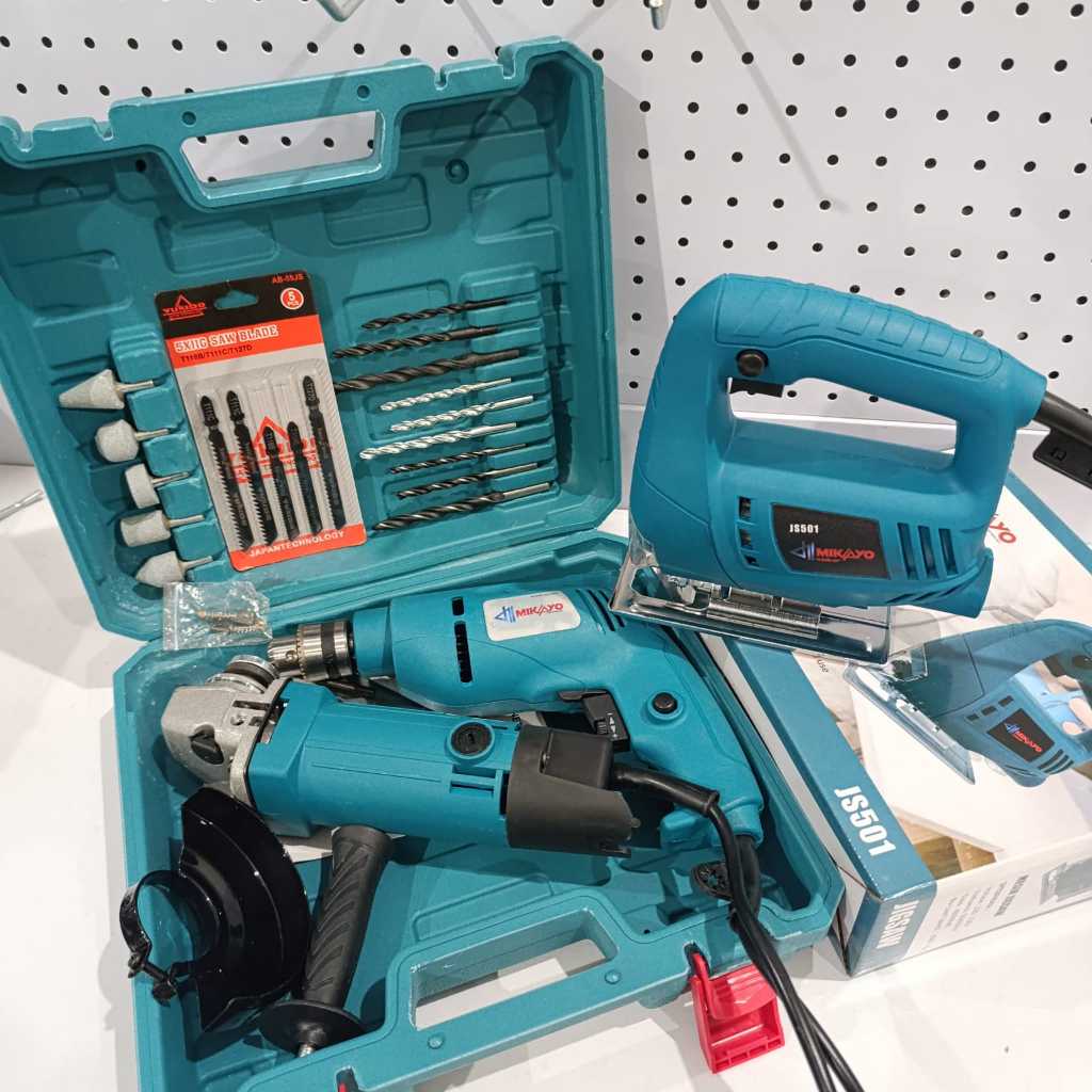 3 IN 1Bor dan Gerinda Mesin Bor Listrik Gerinda dan Mesin Gergaji Jigsaw