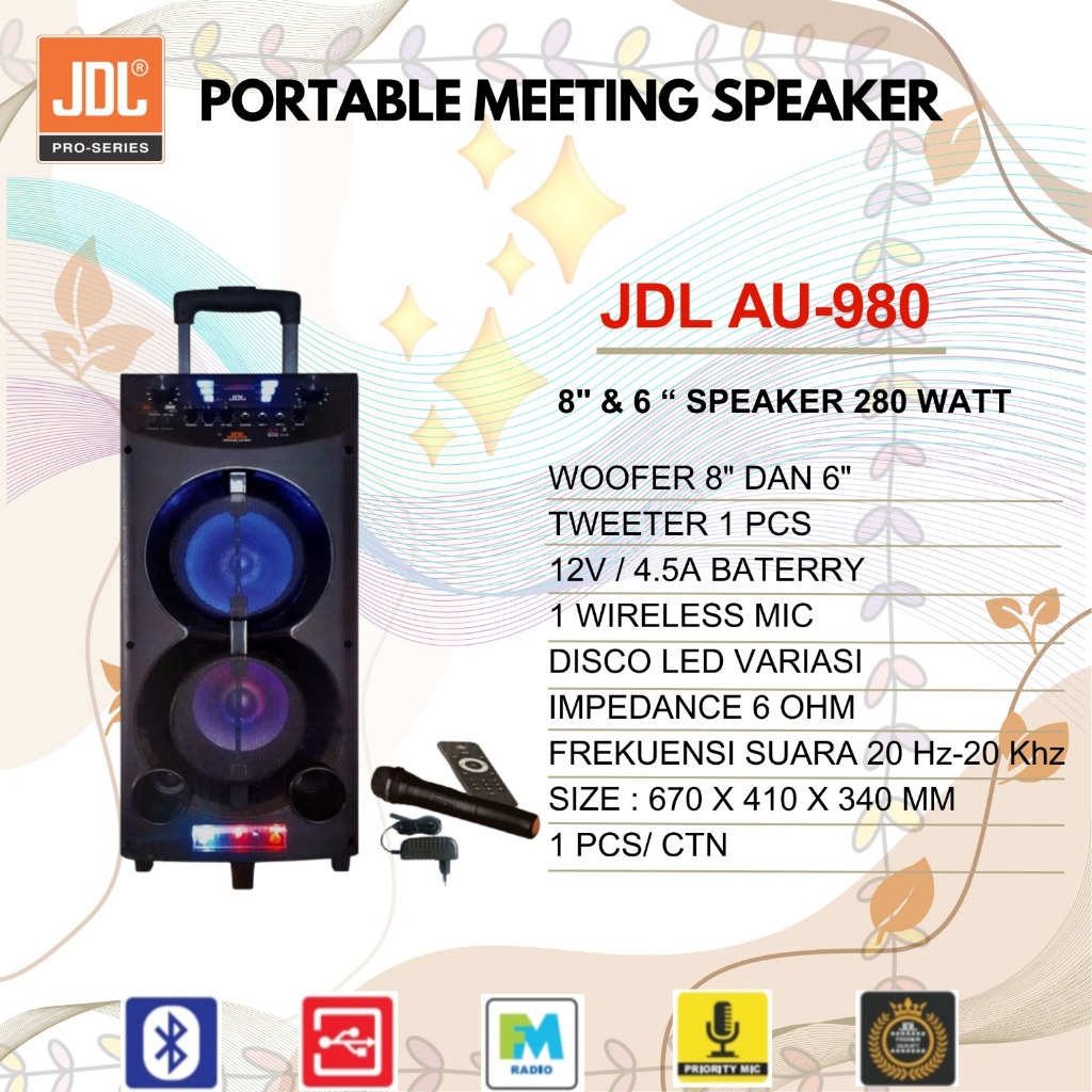 Grosir SPEAKER PORTABLE JDL AU-9800 BLUETOOH