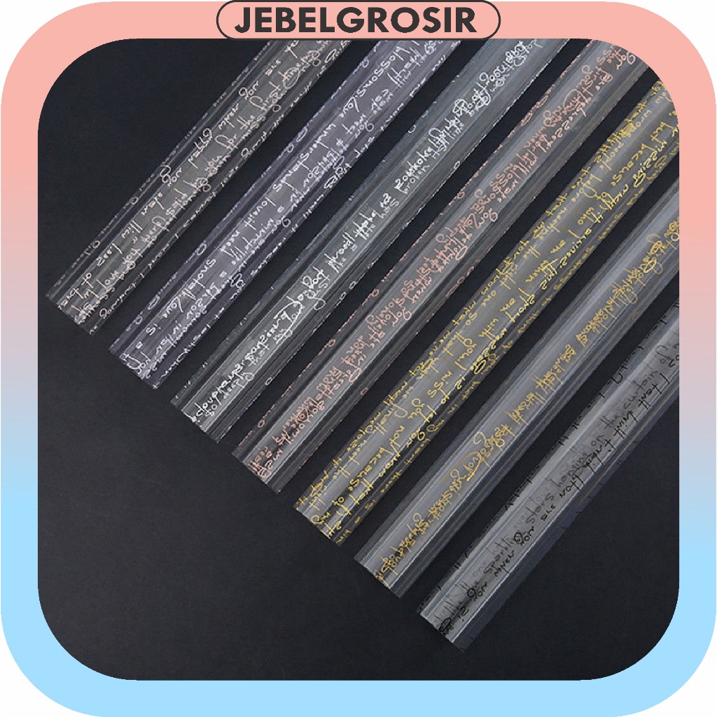 

Kertas Buket Bening Plastik OPP Cellophane Flower Wrapping Transparan Waterproof Ecer KB6190