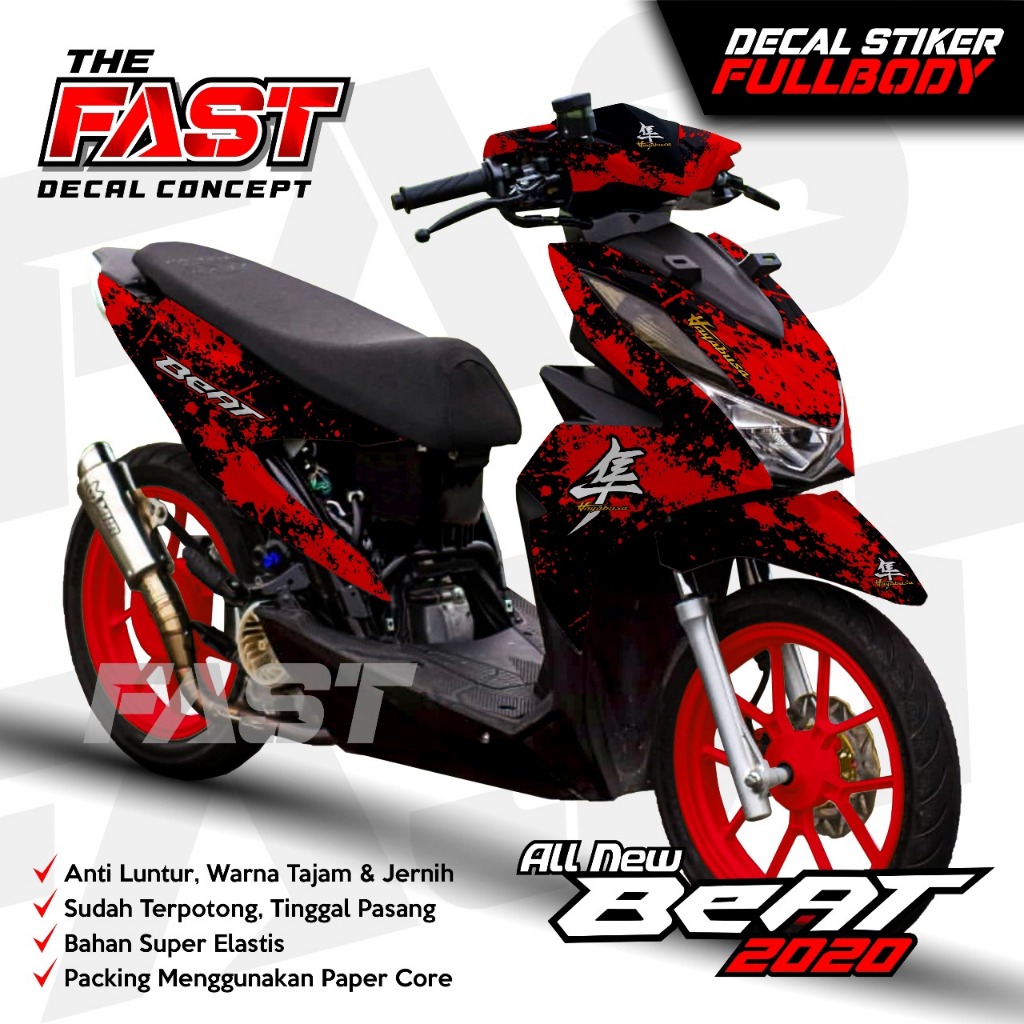 TERBARU decal beat deluxe 2020-2022 stiker beat deluxe 2020-2022 fullbody stiker fullblok honda beat