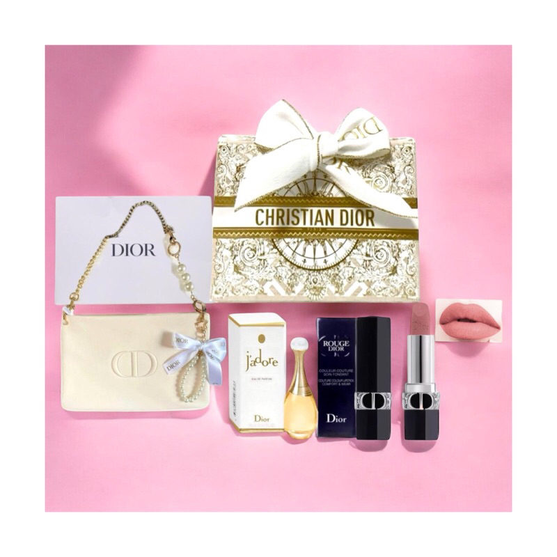 

Dior Giftset Travel Size Isi 2item + Shoulder Bag White Leather & Paper Bag Limited