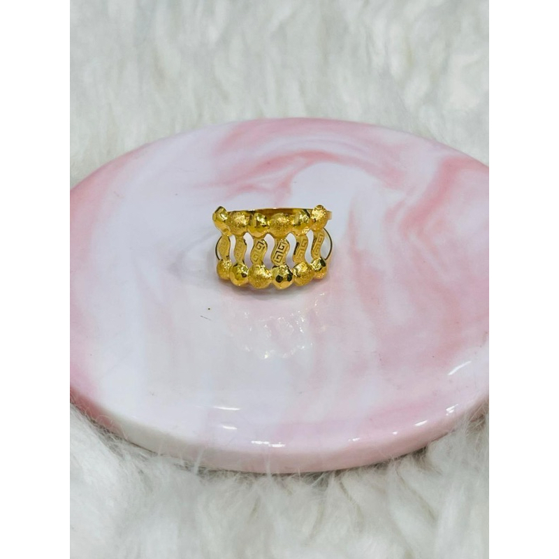 cincin bola gelombang SS uk 22 cantik emas asli kadar 700