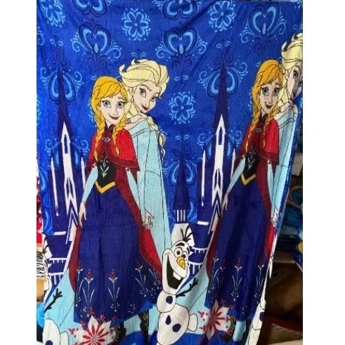 selimut bulu anak karakter FROZEN BIRU uk 120×175
