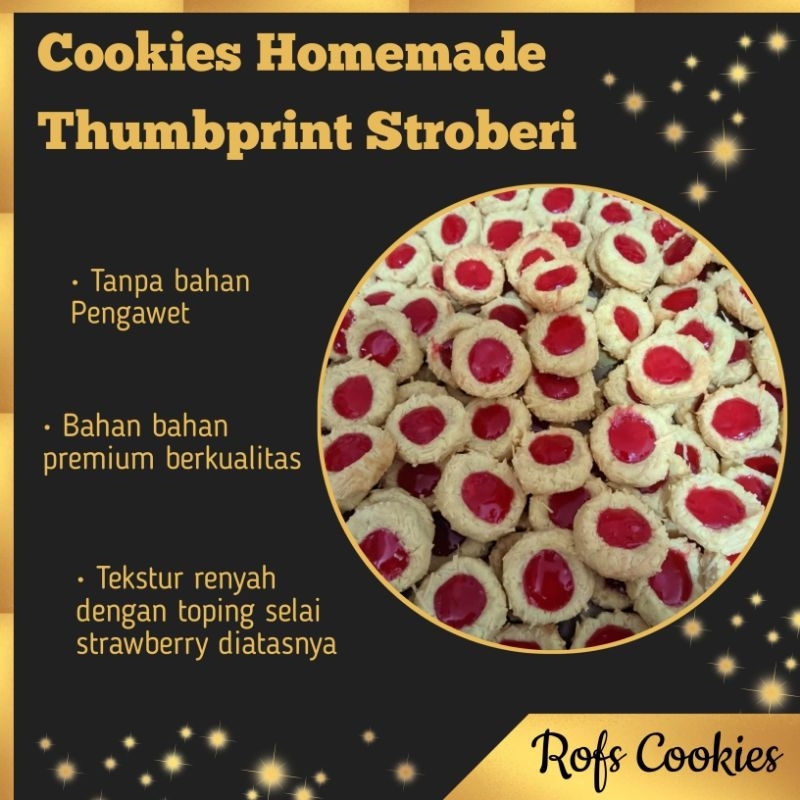 

Kue Thumbprint Stroberi 500 gram | Aneka Kue Kering