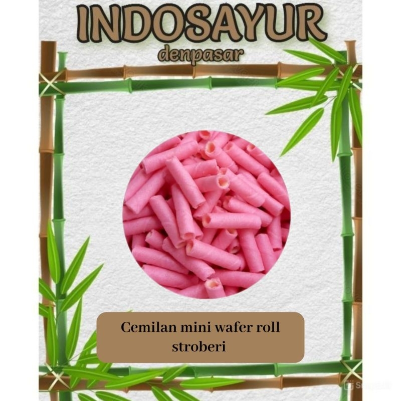 

Cemilan mini wafer rasa strawberry 80g _ INDOSAYUR