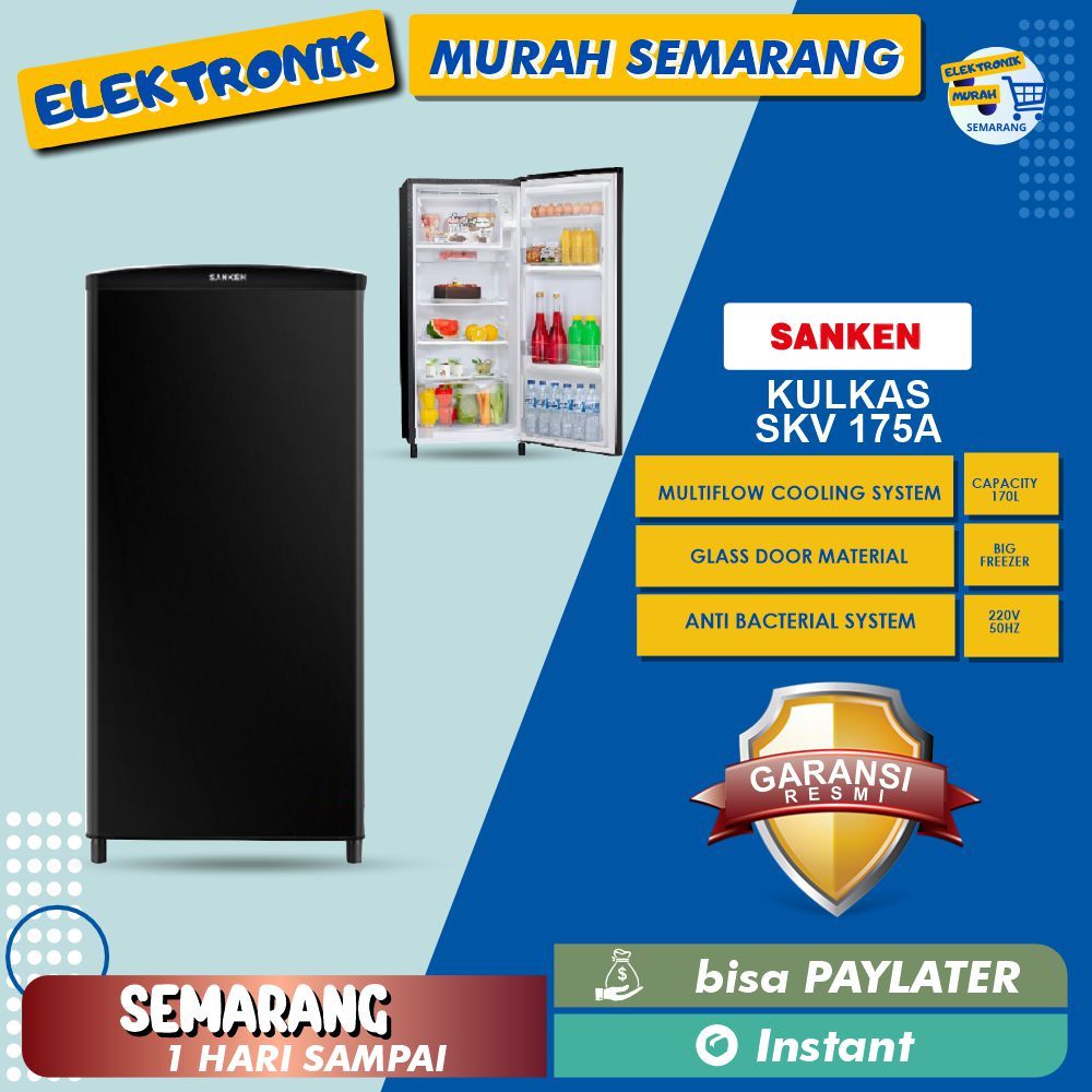 SANKEN KULKAS 1 PINTU 170L SK-V175A-BB