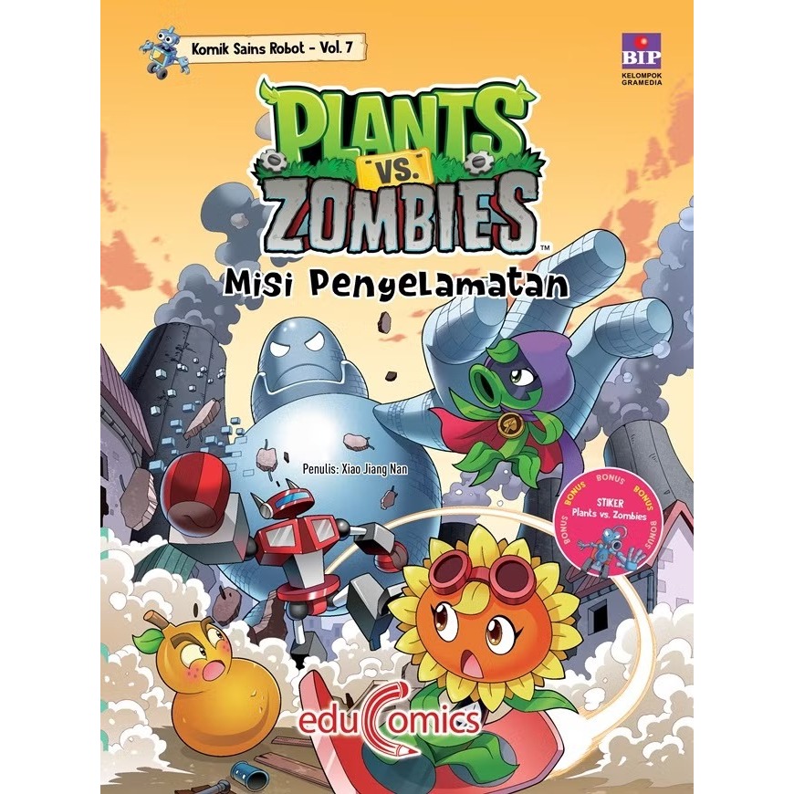BUKU ANAK EDUCOMICS PLANTS VS ZOMBIES KOMIK SAINS ROBOT : MISI PENYELAMATAN