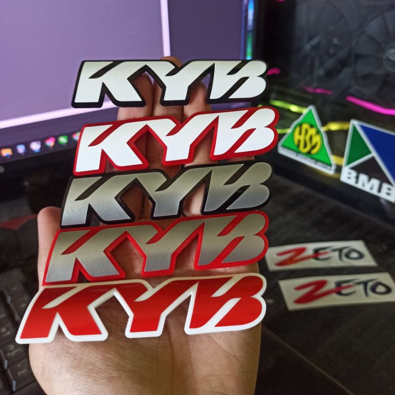EMBLEM KYB SHOCK DEPAN GRATIS STIKER ZETO