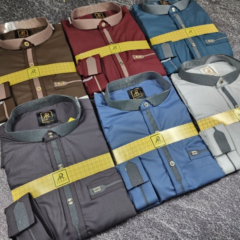 Alraz Baju Koko pria lengan panjang Premium Bahtiar