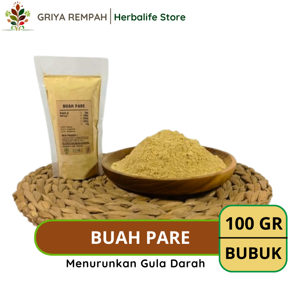 

BUAH PARE BUBUK 100 GRAM Ramuan Rempah Herbal Alami Kering Jamu Tradisional untuk Kesehatan Tubuh dan Diet Sehat Simplisia Momordica charantia L