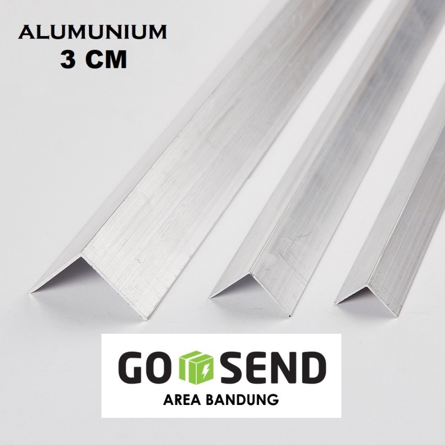 [ INSTANT ] ( 6 Potong x 1 mtr ) Aluminium Siku L 3 cm (aktual 26 mm) Alum Siku