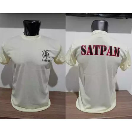 Kaos Satpam Cream / Kaos Satpam Pendek / Baju Satpam / Atribut Satpam