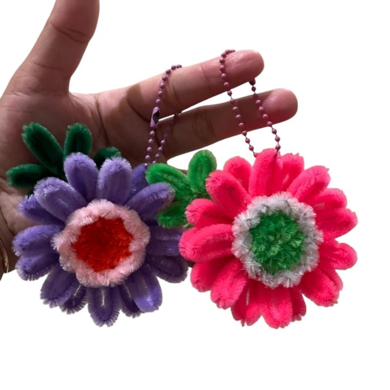 Gantungan tas aksesoris || Gantungan kunci Kawat Bulu ||