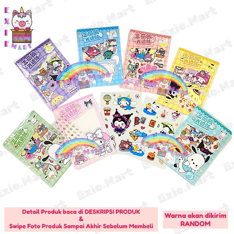 

MAINAN ANAK STIKER KARAKTER SANRIO POMPOPURIN, KUROMI, MELODY, POCHACO - STIKER BOTOL TEMPEL SANRIO