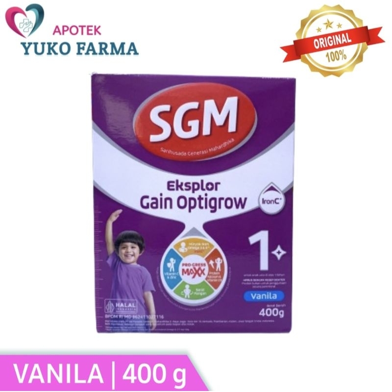 

SGM Eksplor Gain Optigrow 1 Vanilla Susu Bubuk 400 g