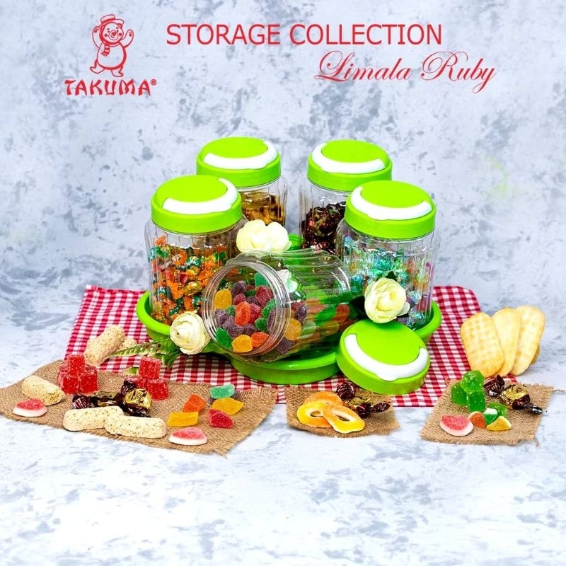 Toples set 5 PCS TAKUMA toples kue toples lebaran