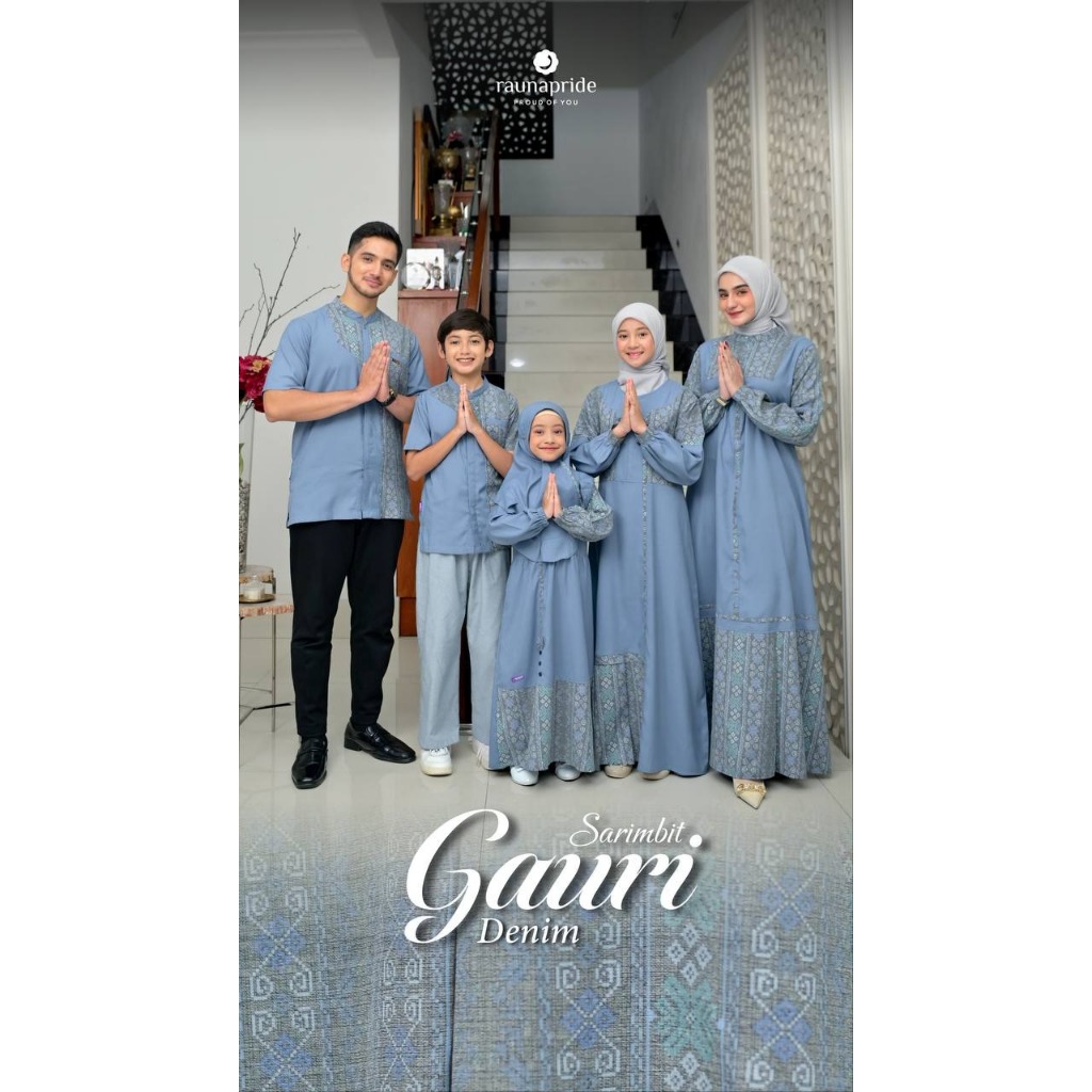SARIMBIT RAUNA TERBARU 2025 GAURI DENIM ORI/ SARIMBIT RAUNA GAURI DENIM/ BAJU SARIMBIT KELUARGA BAHA