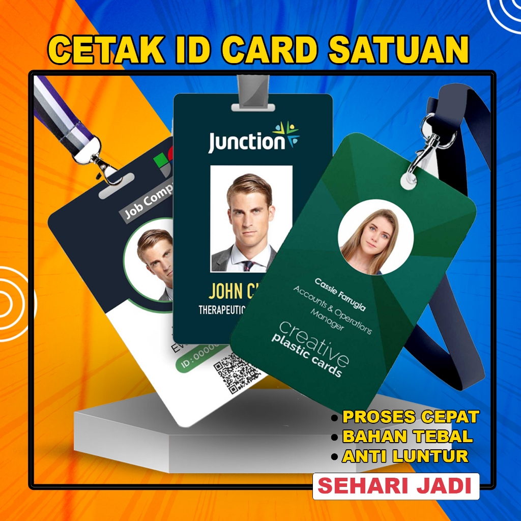 Cetak id card 2sisi satuan/ Cetak id card/ cetak kartu pvc
