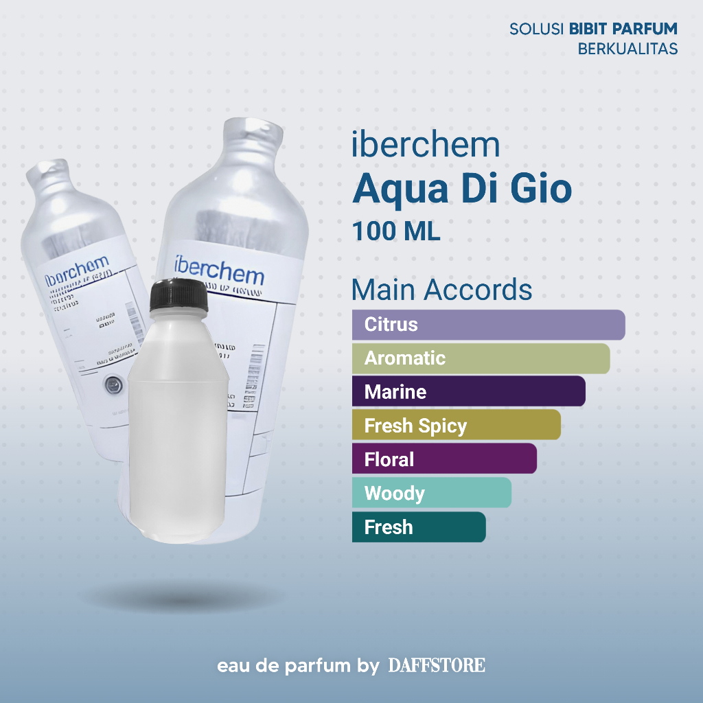 Daffstore Bibit Parfum Aqua Di Gio 100 ML Murni Original Tampa Campuran