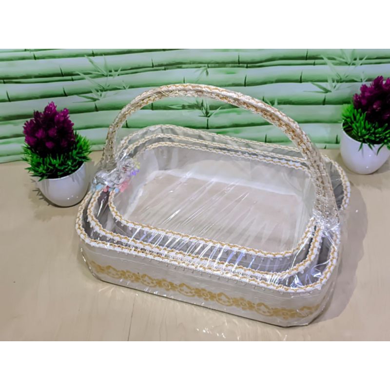 

isi 3pcs Parsel JUMBO Hampers MODEL PENGES Kain Satin
