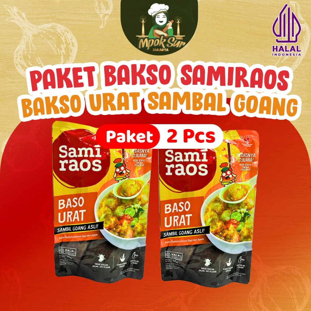 

Paket Hemat Sami Raos Baso Urat Sambal Goang isi 2
