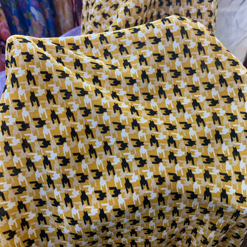 kain crinkle motif - kain crinkle poly premium - kain poly crinkle yoryu