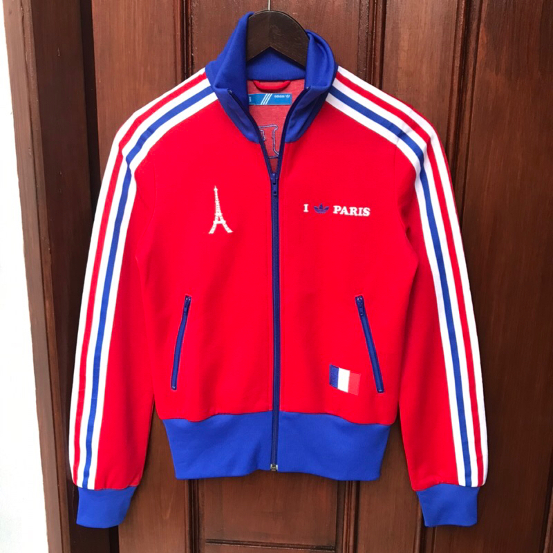 Jaket by Adidas Paris Tracktop Women Red Small