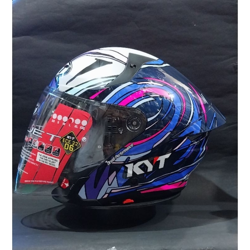 HELM KYT TTR-JET BASTIANINI-HELM KYT HALF FACE DOUBLE VISOR