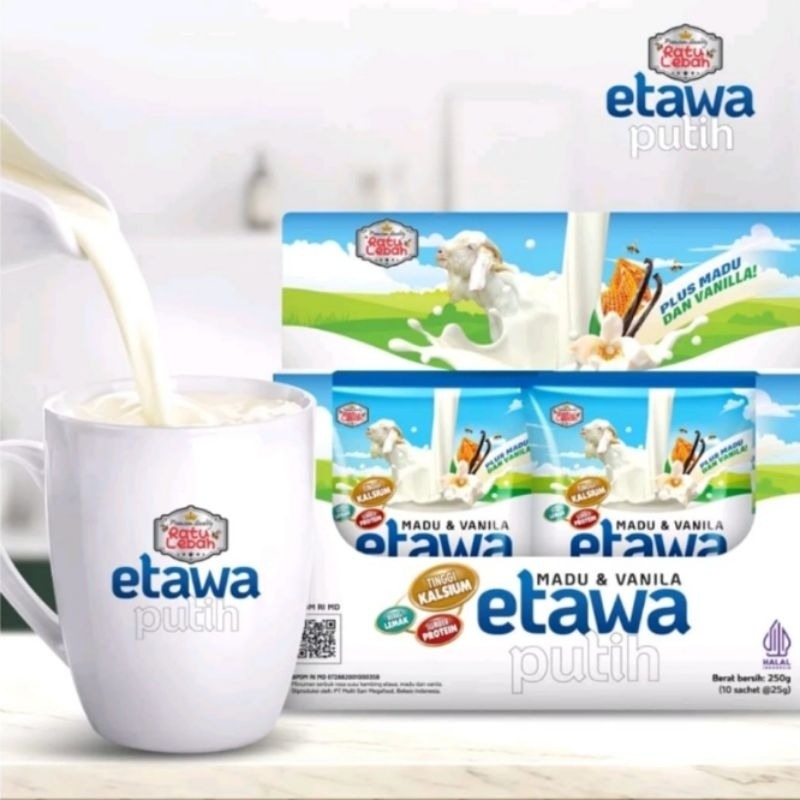 

Susu Kambing Etawa Bubuk Ratu Lebah Isi 10 Sachet Bpom