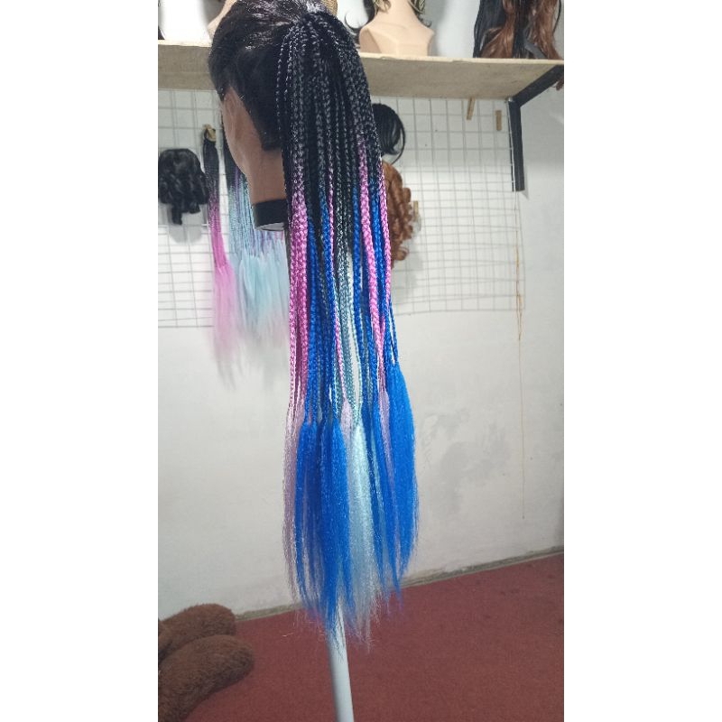 Rambut Sambung Kepang Extension 12 helai Rambut Sintetis Model Kepang