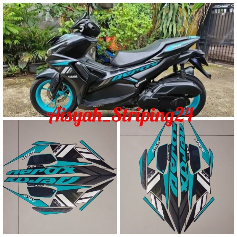 stiker sticker striping Lis les polet body motor yamaha all new aerox 155 connected abs tahun 2021 a