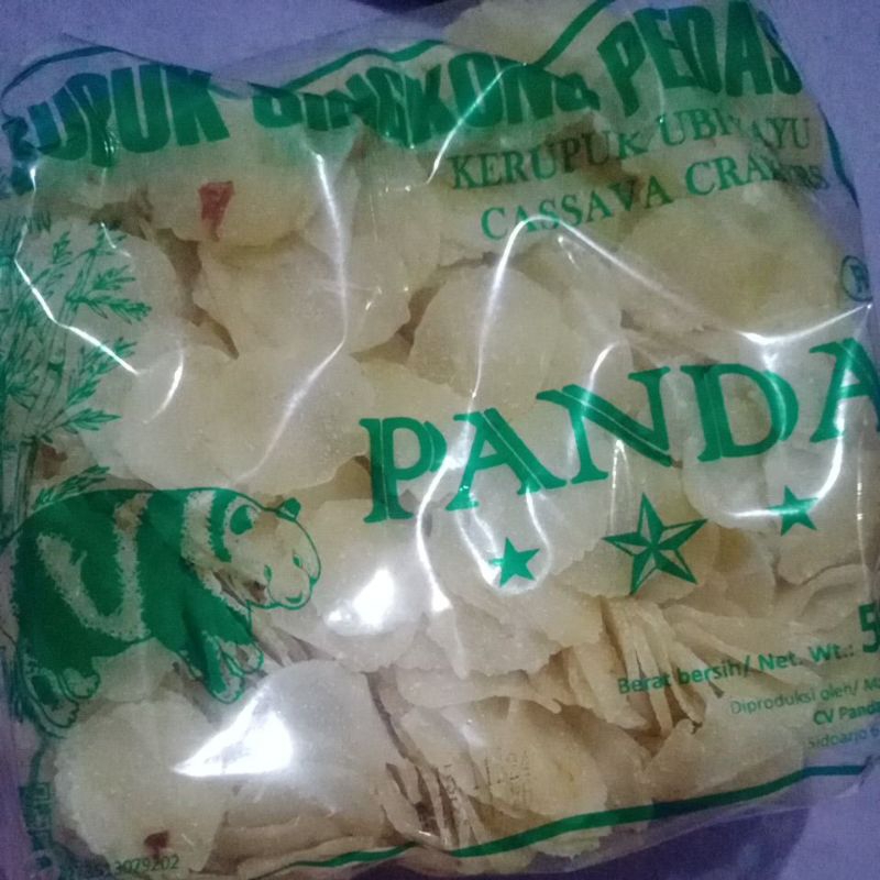 

krecek krupuk singkong pedas merk panda