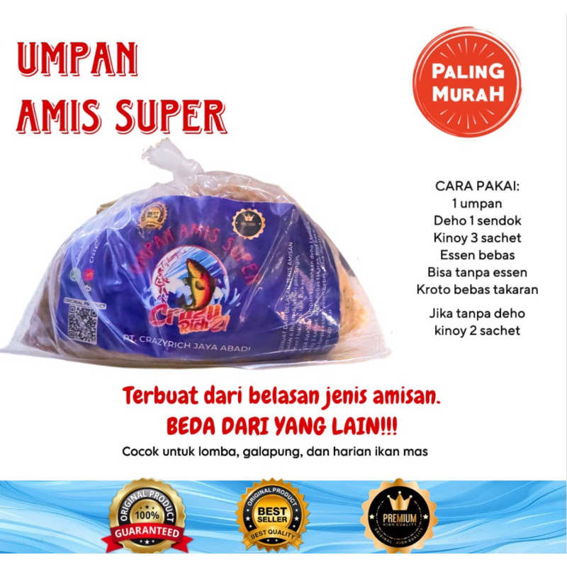 umpan ikan mas amis super crazyrich 21