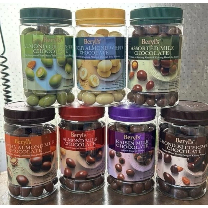 

Coklat Beryl’s Almond 400gram Jar 7 Varian