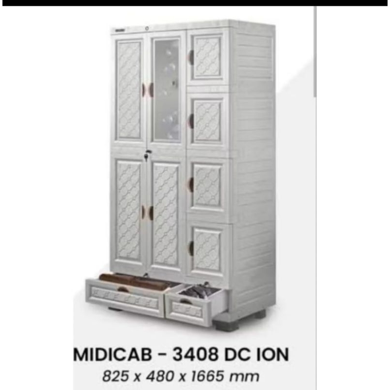 LEMARI PLASTIK NAPOLLY 3 SUSUN MIDICAB / LEMARI PLASTIK NAPOLLY SUSUN