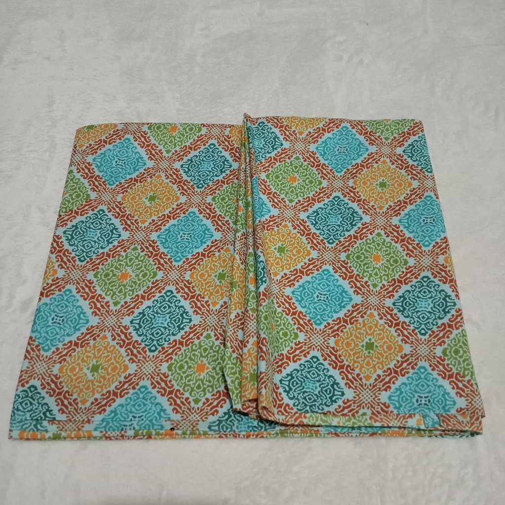 Promo Sarung Batik Cirebonan Dua Daun Cap Cent Motif Songket | Sarung Cewek Wanita Perempuan Santri 