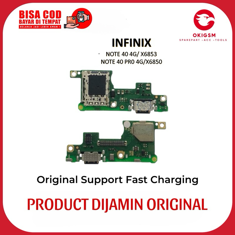 KONEKTOR CAS INFINIX NOTE 40 X6853 / NOTE 40 PRO (4G) X6850 / PCB KONEKTOR CAS TECNO SPARK 20 PRO PL