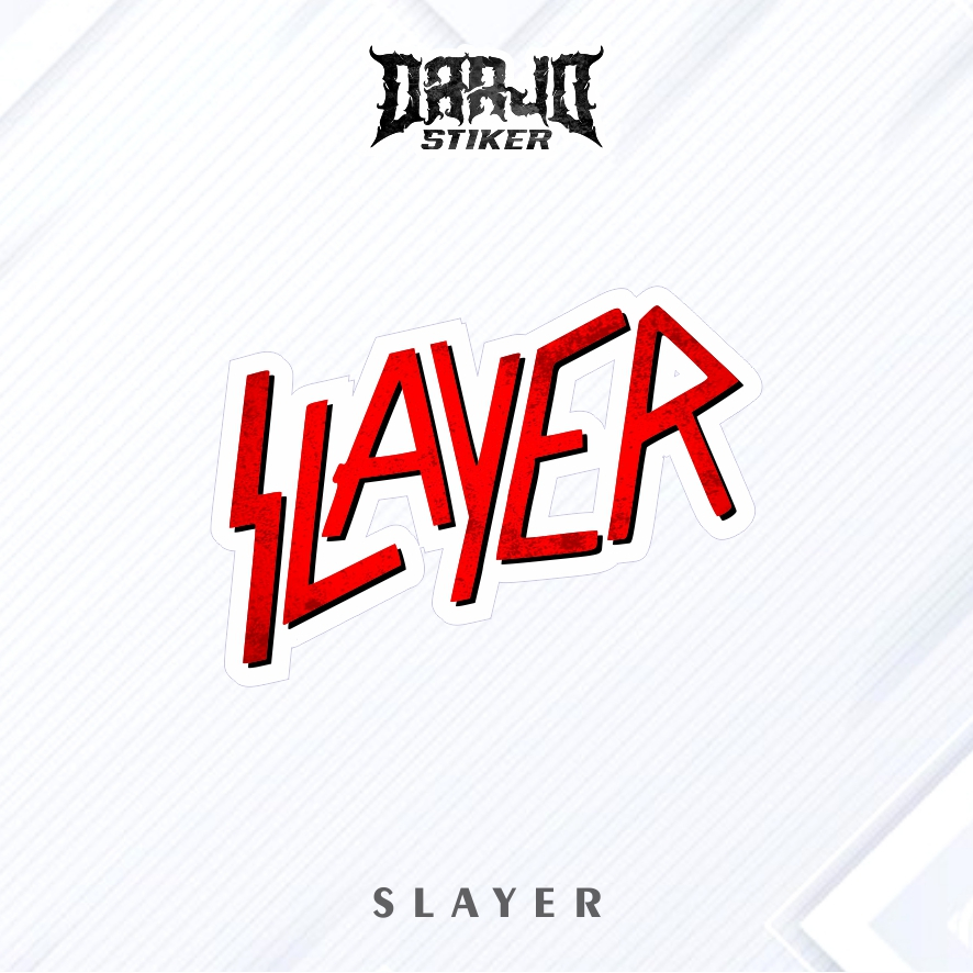 

Stiker Asthetic Band " SLAYER " Glossy Anti Air Tinggal Tempel | Stiker Helm, Hp, Laptop