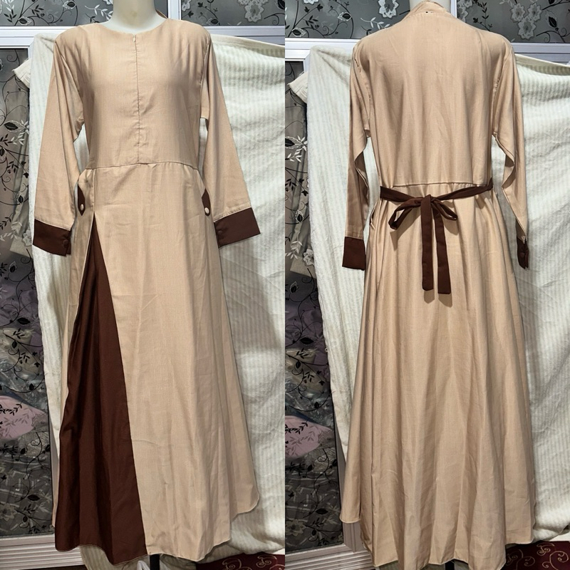 PRELOVED DRESS GAMIS COKLAT AZKA COLLECTION