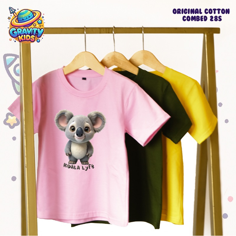 Gravity Kids Kaos Anak Koala Life Original Cotton Combed 28S