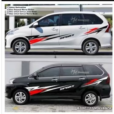 Sticker mobil avanza terbaru sticker variasi mobil Toyota Avanza stiker mobil avanza terlaris keren