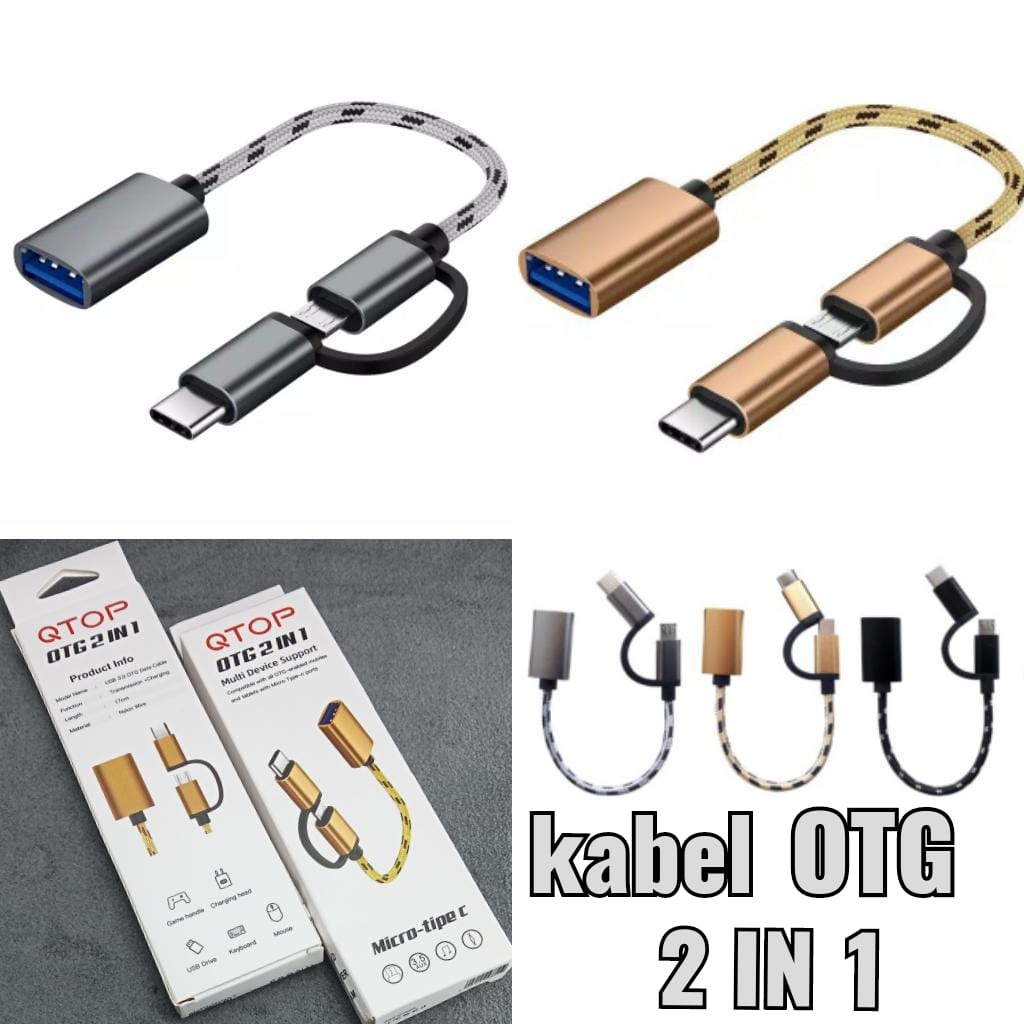 OTG 2IN1 MICRO USB & TYPE C TO USB 3.0A ADAPTER/ OTG MICRO/ OTG TYPE-C KABEL OTG