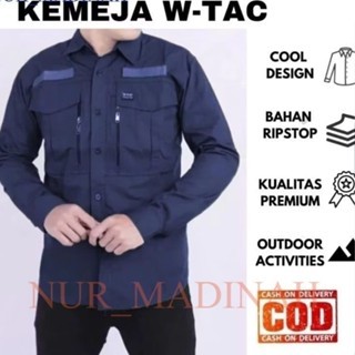 Kemeja Tactical W-Tac Kemeja Casual lapangan Lengan Panjang Bahan American drill Premium