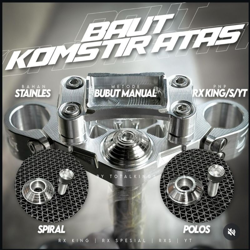 BAUT DAN RING MANISAN KOMSTIR ATAS STAINLESS RXKING RXS RXK DLL