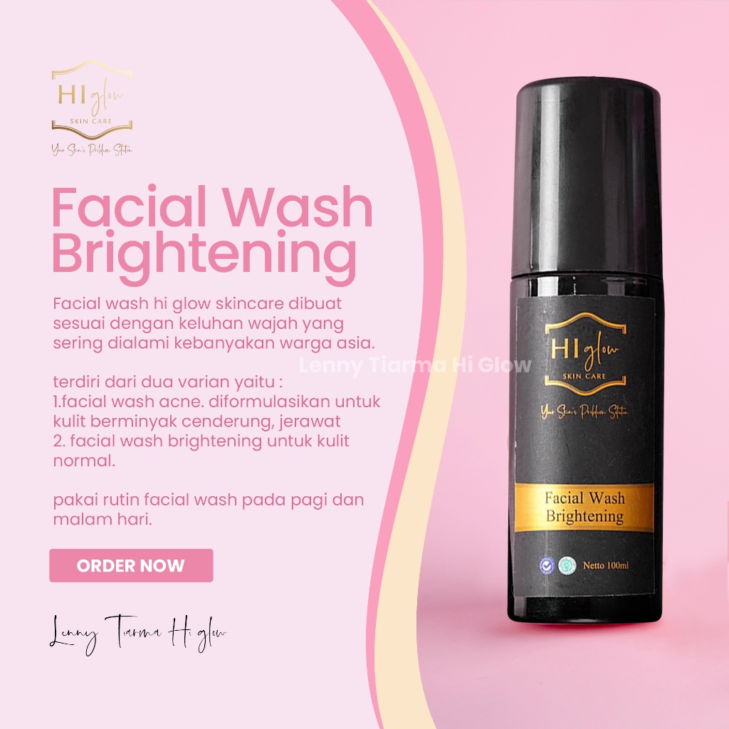 Facial Wash Hi Glow Skincare – Sabun Cuci Muka untuk Kulit Normal & Berjerawat