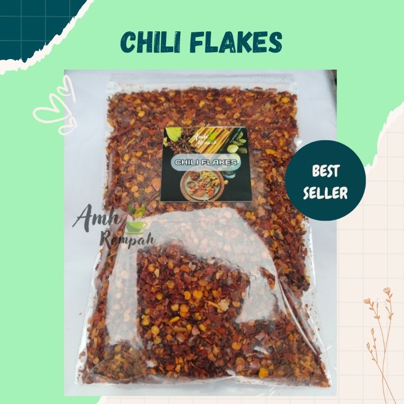 

Cabe Bubuk Kasar [ Grade A ] Premium, Chili Flakes Cabe Tabur Kemasan 100gram Exra pedas