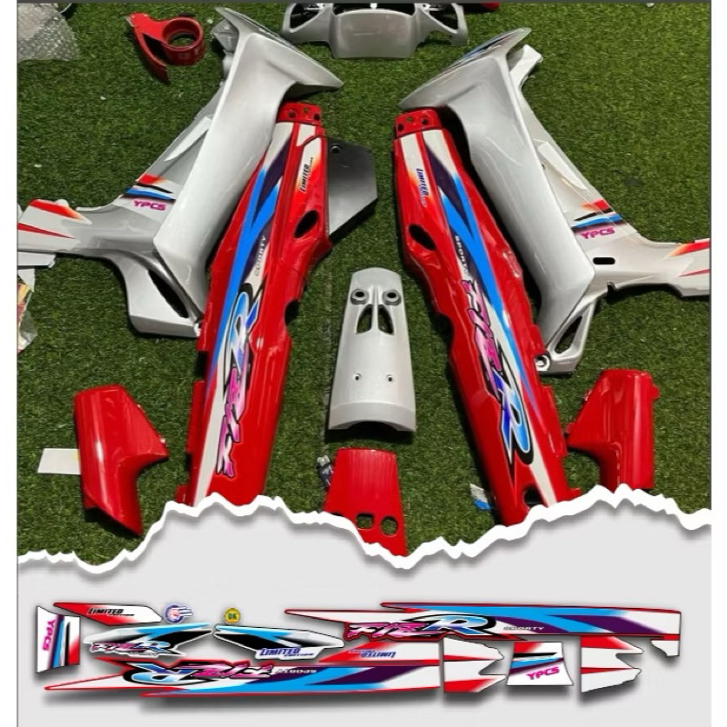 STRIPING FIZR LE CUSTOM LIMITED EDITION SILVER MERAH FIZ R PREMIUM MURAH