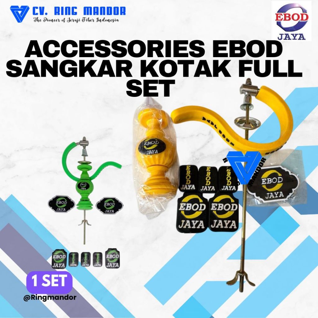 Aksesoris Sangkar Kandang Burung Kotak Ebod Jaya Fullset Variasi Gantungan Pion Emblem Stopper Logo 